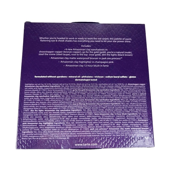 New * TARTE Showstopper Eye + Cheek Palette * Amazonian Clay Eyeshadow Makeup - Picture 10 of 10